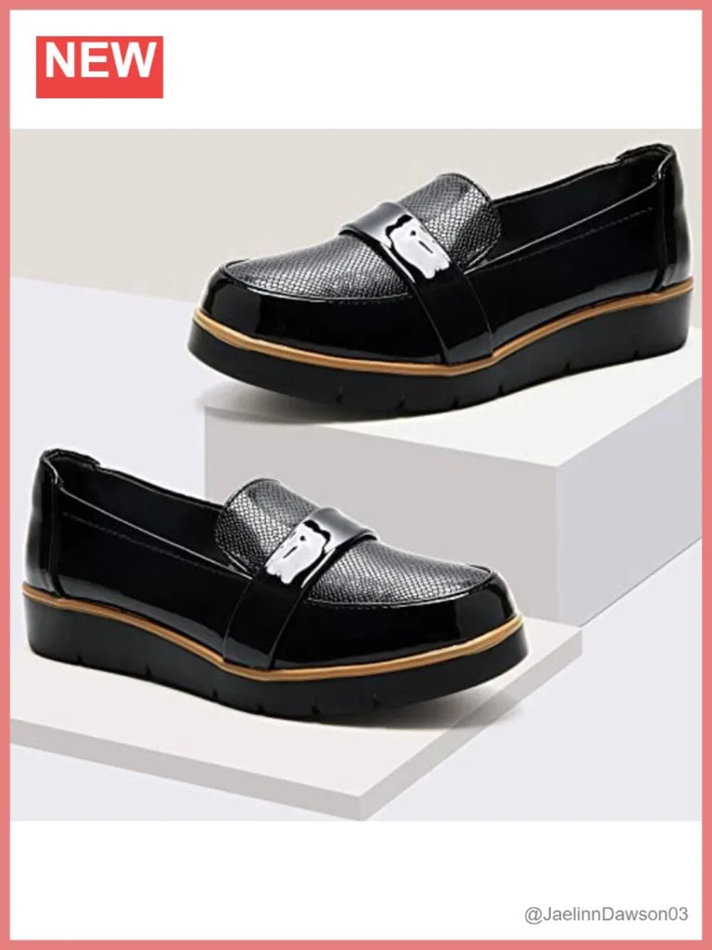 Slip On Loafers for Women Business Casual Shoes Faux Leather Memory Foam